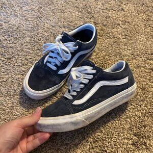 Vans navy blue suede leather classic sneakers